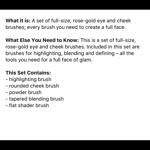 ❄️ TARTE Merry Metals Brush Set ❄️ BRAND NEW - Picture 7 of 7